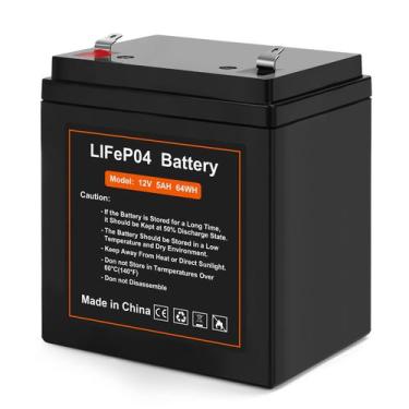 Imagem de Bateria de reserva Fitinoch 12V 5Ah LiFePO4 com BMS 2000+ ciclos
