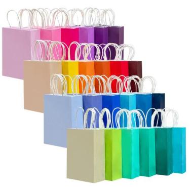 Imagem de Bolsa de presente qiqee Medium 48 unidades com alças 4,3 x 8,3 x 10,6 