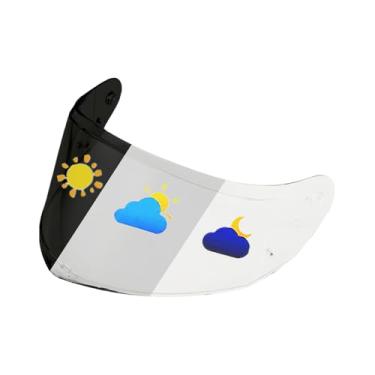 Imagem de ANSUNDA FF808 Viseira de substituição de capacete, protetor facial de capacete de motocicleta para FF808, Stream II (fotocrômico claro/preto profundo, uso diurno e noturno)