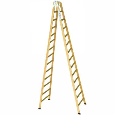 Imagem de Escada de Madeira Pintor com Sapata 14 Degraus - 31 - ESCADAS SEGURANÇA