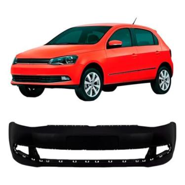 Imagem de Parachoque dianteiro preto compatível com gol 2013 2014 2015 2016 gvi com furo suporte encaixe resistente durável instalação precisa acabamento automotivo
