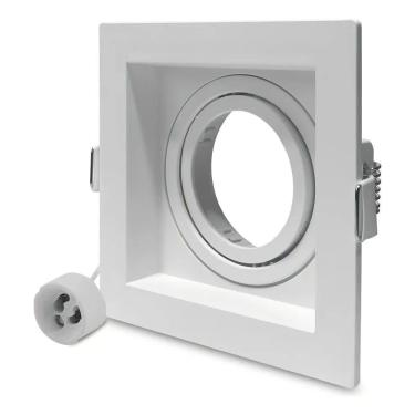 Imagem de Spot Embutir Recuado Quadrado Dicroica Mr16 Pix Branco