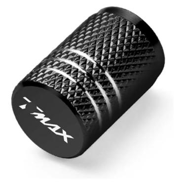 Imagem de Compatível com T-Max 500 TMAX 500 560 TMax 530 Acessórios de motocicleta Tampas de haste de válvula de pneu de roda CNC capas herméticas tampas à prova de poeira (1 peça preta)