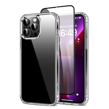 Imagem de Capa Capinha Clear Case Transparente Resistente a Risco e Anti Impacto [Anti-amarelamento] + Película 3d Privacidade Anti Spy Para iPhone (iPhone 13 Pro Max)