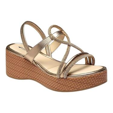Imagem de Sandália Mississipi Anabela MF501 Ouro Light