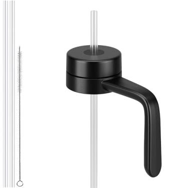 Imagem de Tampa de substituição para garrafa de água de boca larga Hydroflask, tampas superiores com canudo para acessórios Hydro Flask, tampa de alça de garrafa esportiva superior para Hydroflask 12 16 20 32