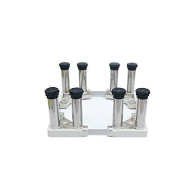 Imagem de Suporte de geladeira com base ajustável para secadoras Largura/Comprimento 42-70 cm Suporte de geladeira resistente Bandejas de piso de base para fogões Lava-louças Grande Barril de madeira (23-26 cm