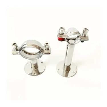 Imagem de 70-76 mm 7.6 cm 76 mm Grampo de suporte de gancho de tubo com placa de base aço inoxidável 304 para fabricação de cerveja L = 100 mm