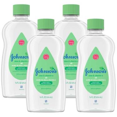 Imagem de Aceite para Bebé Johnson's con Aloe Vera y Vitamina E 414 ml Paquete d
