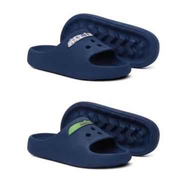 Imagem de Kit 2 Chinelo Slide Papete Infantil Kids Confortavel Personagem Desenh