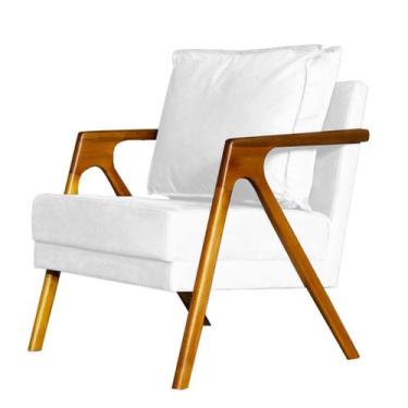 Imagem de Poltrona Para Recepção Estofada Marilia material sintético Divini Deco