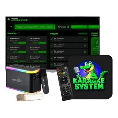 Imagem de Karaoke box C/18.000 Musícas Karaoke com Pontuação Real + CX Som + 2 Microfones Sem Fio