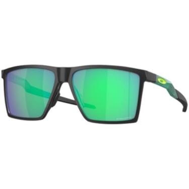 Imagem de Oakley Pacote de óculos de sol OO9482: OO 9482 FUTURITY SUN 948202 Cetim Preto/Prizm Jade Policarbonato Padrão e Coleira Preta Grande Kit de Acessórios