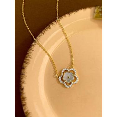 Imagem de 1 colar elegante de contas redondas com glitter para mulheres, joias femininas, presente de amizade, joias finas