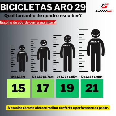 Imagem de Bicicleta Aro 29 Aço Carbono Gott Vortex 21v Com Suspensão e Freio a Disco - Preto e Verde