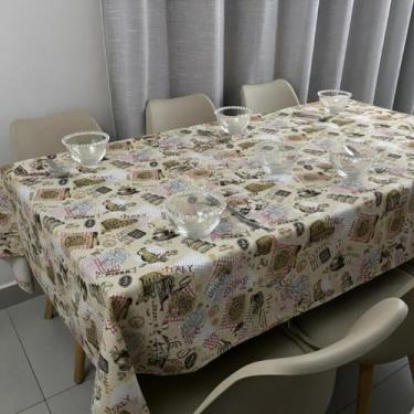Imagem de Toalha de mesa retangular 10 lugares plástica térmica estampada - UZOO