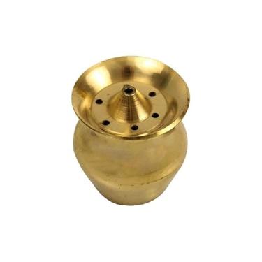 Imagem de Yuktha Eternals Suporte de bastão de incenso de latão | Suporte | Queimador com apanhador de cinzas Agarbatti | Suporte Batti | Dhup | Dhoop Melhor para Puja | Pooja Your Mandir Decoração de Casa e