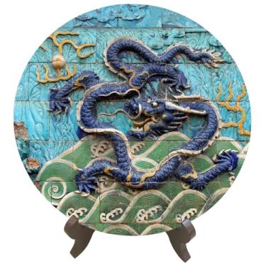 Imagem de EAPEY Loong chinês, decoração de mesa, cultura chinesa, arte de parede impressa, decoração de casa sala de estar