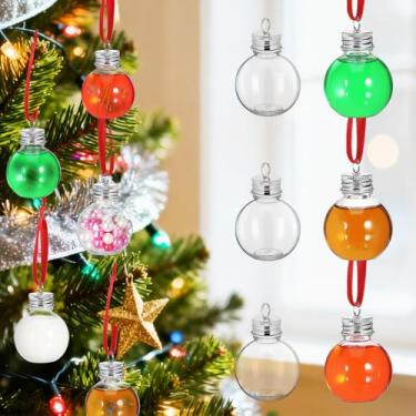 Imagem de Healifty Bolas transparentes para bebidas de Natal, 10 peças, para pendurar na árvore de Natal, decorações para pendurar em garrafas de suco de água, lâmpadas, festa