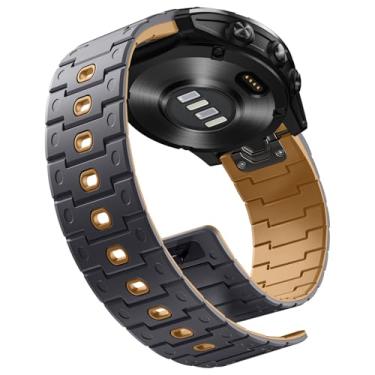 Imagem de Bandletic Compatível com pulseira Garmin Fenix 6X/7X, pulseira magnética de silicone macio de 26 mm de substituição para Fenix 8 51 mm/7X 6X Pro/5X Plus/3/Instinct 2X/Enduro/Tactix/Descent MK2i