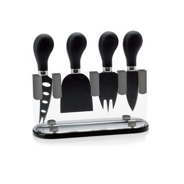Imagem de Conjunto de 4 Facas para Queijo Kenya Preto