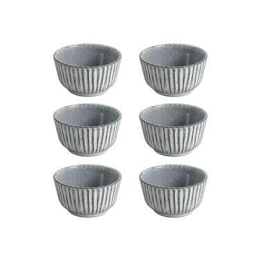 Imagem de Conjunto de Ramequim Porto Brasil Linhas Echo com 6 Peças 170 ml - Branco