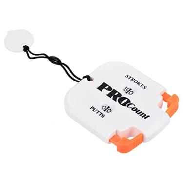 Imagem de Contador de pontuação de golfe, marcador de pontuação de 2 dígitos, mini contador de tacadas de golfe para placar de jogos de golfe, placar de esportes ao ar livre, branco laranja