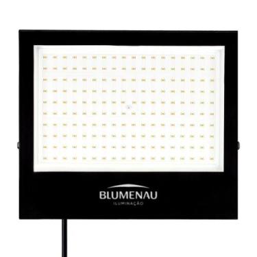 Imagem de Refletor Blumenau De Led Slim 150w Preto Bivolt 3000k Quente - BLUMENA