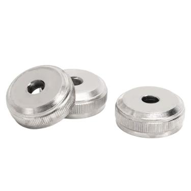 Imagem de Luqeeg Pistão de Parafuso Prateado Durável Com Tampa de Válvula de Trompete para Substituição de Acessórios de Instrumentos Musicais, Melhora a Precisão das Teclas para Tocadores de Trompete, Metal