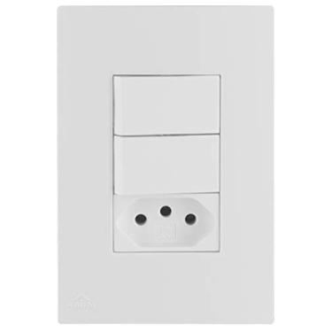 Imagem de 2INT.SIMPLES+TOMADA 2P+T 10A 250V+SUPORTE+PLA