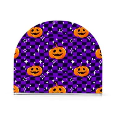 Imagem de JUZIHAI Abóboras no tabuleiro de damas suporte de guardanapo para mesa dispensador de guardanapo de acrílico suporte de lenços independente de mesa para cozinha sala de jantar bar festa decoração de