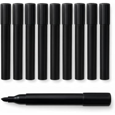 Imagem de Kit 10 Marcadores Permanentes Profissionais | Caneta Permanente Multiuso para Papel, Plástico, Metal e Vidro | Escrita Forte, Secagem Rápida, Ponta Resistente