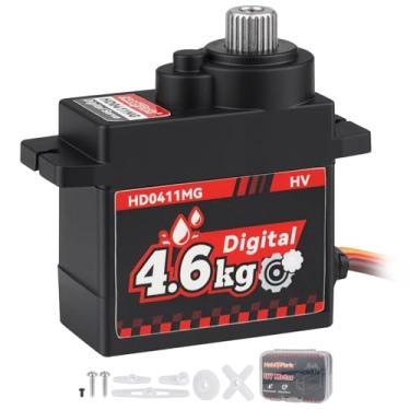Imagem de HobbyPark Waterproof 12g Servo Micro Servo Motor Metal Gear Arduino Servo 4.6kg High Torque Digital Servo Mini Servo for Axial SCX24 AX24 FCX24 1/24 RC Crawler Car RC Airplane RC Boat RC Robotics