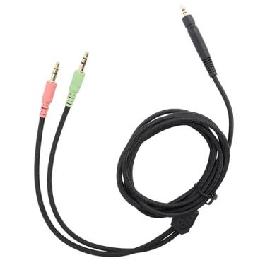 Imagem de Cryfokt Cabo de Fone de Ouvido para Jogos Portátil Leve para G4ME ONE PC 373D GSP500, Fio Trançado de Cobre Sem Oxigênio OFC, Preto 1, Adequado para Entusiastas de Jogos (Versão para PC)