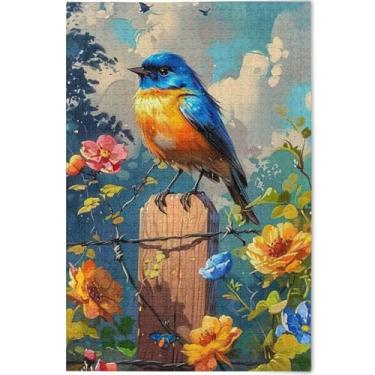Imagem de Quebra-cabeça personalizada com pintura a óleo, pássaro, jardim, 1000 peças, adultos, família, brinquedo, arte, exclusivo, colorido, quebra-cabeça, jogos, jogos, jogos, presentes, 75 x 50 cm