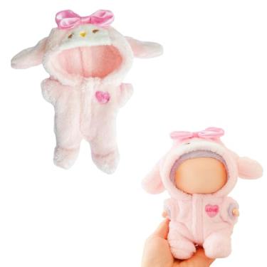 Imagem de Labubu Roupas, macacão labubu, conjunto de roupas de boneca de pelúcia, 1 peça, acessórios de chaveiro Labubu, macacão moderno para labubu de 15 cm e 17 cm, roupas para Labubu