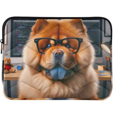 Imagem de Capa protetora para laptop Chow Chow filhote de cachorro trabalhador para MacBook Pro capa de laptop 13 polegadas capa para notebook universal 13-14 polegadas