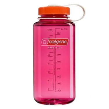 Imagem de Nalgene Garrafa de água Tritan livre de BPA à prova de vazamento - boca larga de 946 ml - Feita nos EUA para uso externo e hidratação diária - Emoção e movimento (roxo fúcsia)