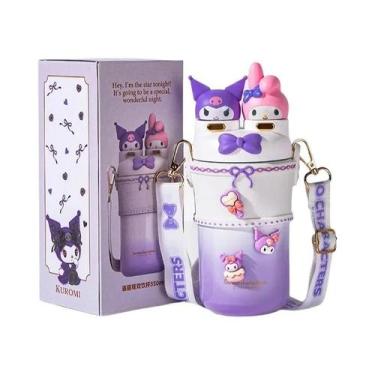 Imagem de Garrafa Térmica Cartoon Isolada De 500ml Lolita Kuromi Hello Kitty Cop