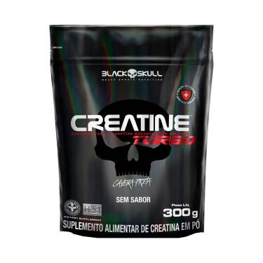 Imagem de Creatina Turbo Black Skull Stand Up Pouch Sem Sabor 300 G-Unissex