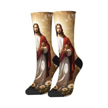 Imagem de Meias De Compressão Masculinas Hip Hop Retrô Com Tema Nascimento De Cr