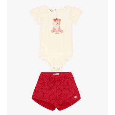 Imagem de Conjunto Infantil Body com Shorts Trick Nick Off White, 2, Off White