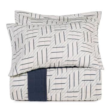 Imagem de Jogo de Colcha Malha Fio Penteado 100% Algodão - Zigue - Casal