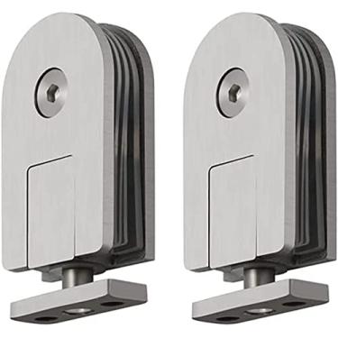 Imagem de Braçadeira de porta de vidro resistente para porta de chuveiro, sem moldura, dobradiça pivô de 360 graus, porta de banheiro de aço inoxidável 304, kit de substituição de vitrine de armário de vinho