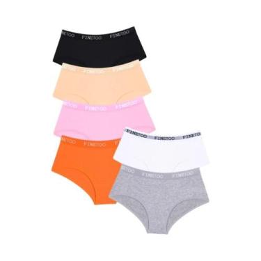 Imagem de Calcinhas Femininas De Algodão Com Cintura Baixa, 6 Peças, Sexy, Respi