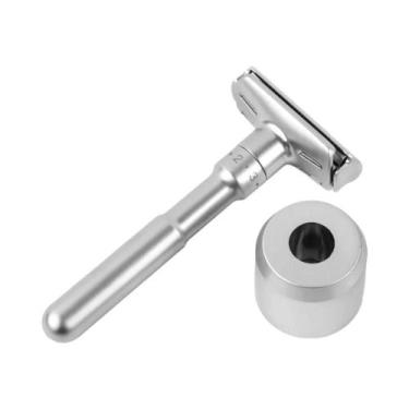 Imagem de Navalha De Segurança Ajustável De Dupla Lâmina Para Homens Com 5 Lâmin