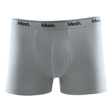 Imagem de Cueca Mash Boxer Malha Dupla Algodão, Cinza, GG - 50/52