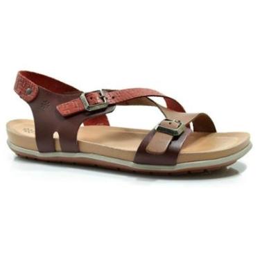 Imagem de Sandália Rasteira de Couro Feminina New Face 36787-Feminino