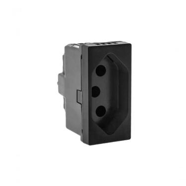 Imagem de Tomada Dupla 2P+T 20A 250V 4x2 PIAL Plus+ Placa 2 Postos Separados Preto Legrand