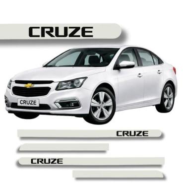 Imagem de Jogo Friso Slim Lateral Chevrolet Cruze Original com Grafia Cores:Bran